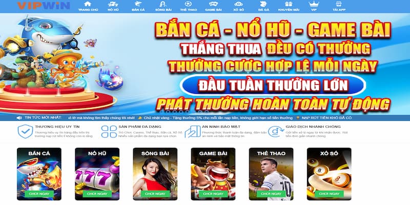 Giới thiệu chung về bắn cá tại nhà cái VIPwin